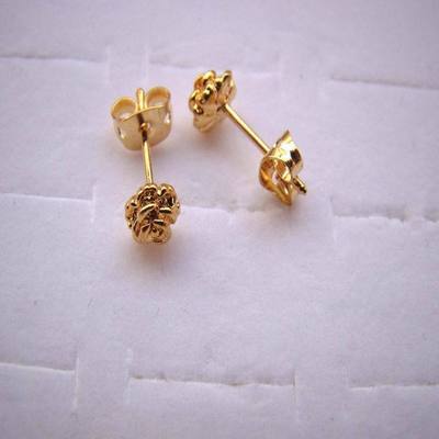 【金色牡丹花耳釘 真空電鍍耳釘 防過敏耳首飾 多種花形耳針批發】價格,廠家,圖片,其他耳飾,義烏市康磐電子商務商行-